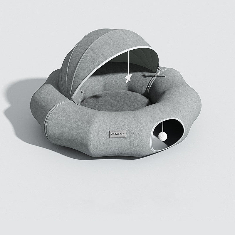 Cat Tunnel Foldable Washable Silk & Suede
