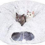 Cat Tunnel Plush Enclosed Foldable 65cm Diameter