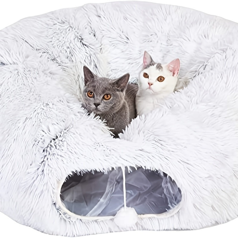 Cat Tunnel Plush Enclosed Foldable 65cm Diameter