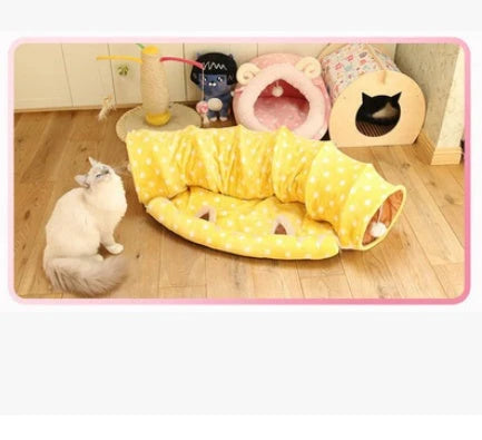 Cat Tunnel & Sleeping Bag Dual-Use Padded Machine Washable