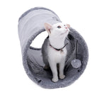 Cat Tunnel Toy Collapsible Suede With Peek Holes