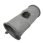 Cat Tunnel Toy Collapsible Suede With Peek Holes
