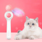 Cat Wand Toy Extendable 4.9 Ft Soft Wool Hairball