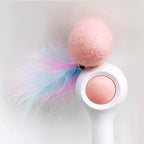 Cat Wand Toy Extendable 4.9 Ft Soft Wool Hairball