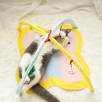 Cat Wand Toy Interactive Durable Fleece Feathers & Bells