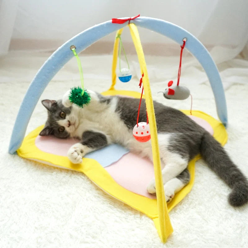 Cat Wand Toy Interactive Durable Fleece Feathers & Bells