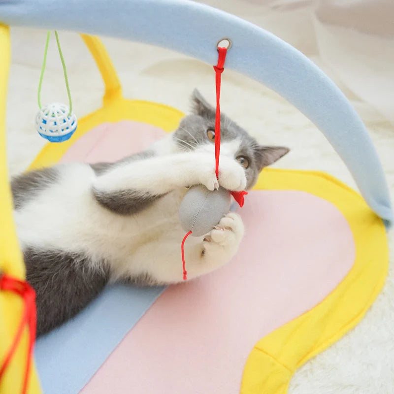 Cat Wand Toy Interactive Durable Fleece Feathers & Bells