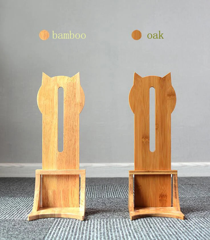 Cat Water Dispenser Continuous Flow Bamboo & Oak Holder