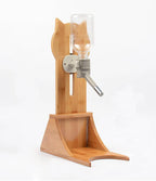 Cat Water Dispenser Continuous Flow Bamboo & Oak Holder