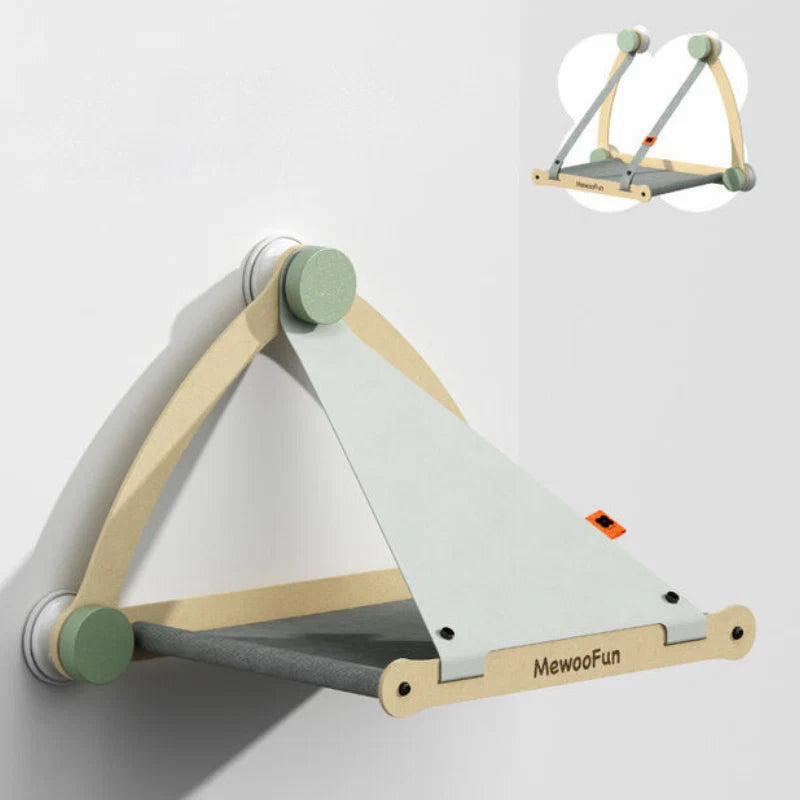 Cat Window Hammock Canvas & Wood Supports 30 Lbs