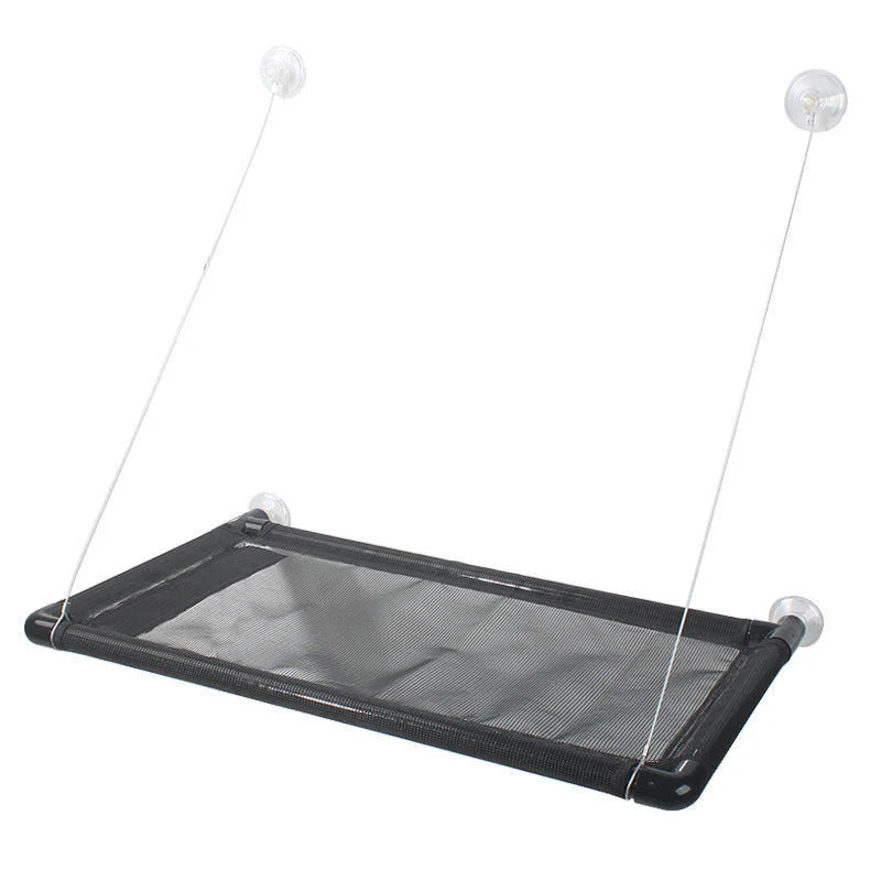 Cat Window Hammock Screw Suction Cups Breathable Mesh & Flannel