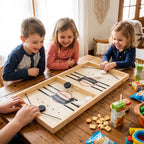 Catapult Chess Game Natural Wood Quick Setup