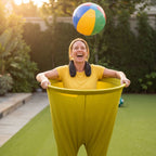 Catching Pants Game Stretch Fabric Inflatable Balls & Pump