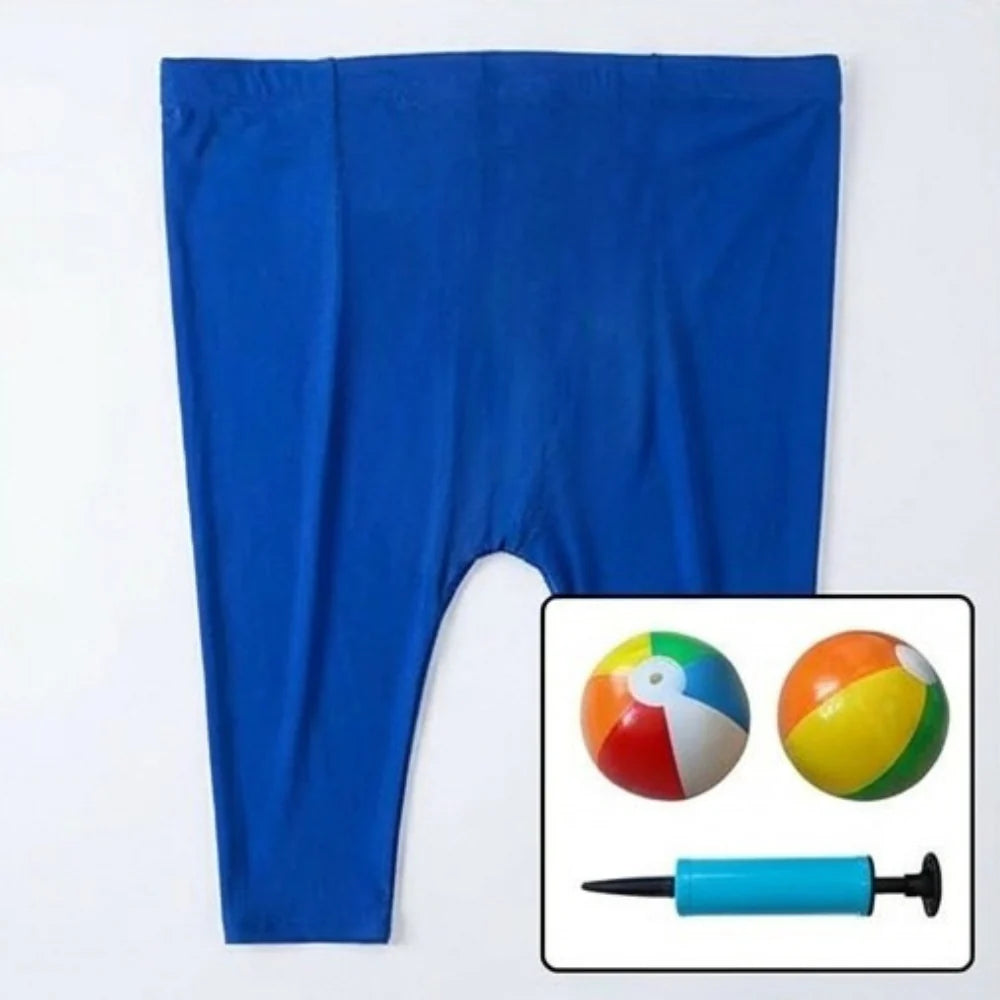 Catching Pants Game Stretch Fabric Inflatable Balls & Pump