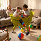 Catching Pants Game Stretch Fabric Inflatable Balls & Pump