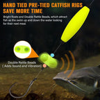 Catfish Rig Pre-Rigged Adjustable Depth High-Visibility Floats