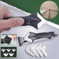 Caulk Removal Tool Stainless Steel Blade & Adjustable Rubber Smoother