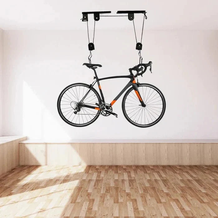 Ceiling Bike Hoist 132 lb Capacity Coated Hooks