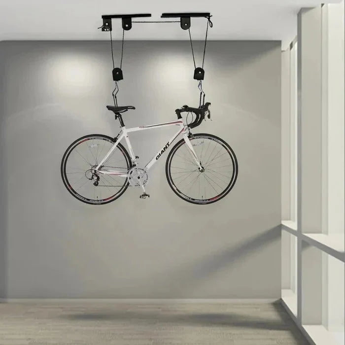 Ceiling Bike Hoist 132 lb Capacity Coated Hooks