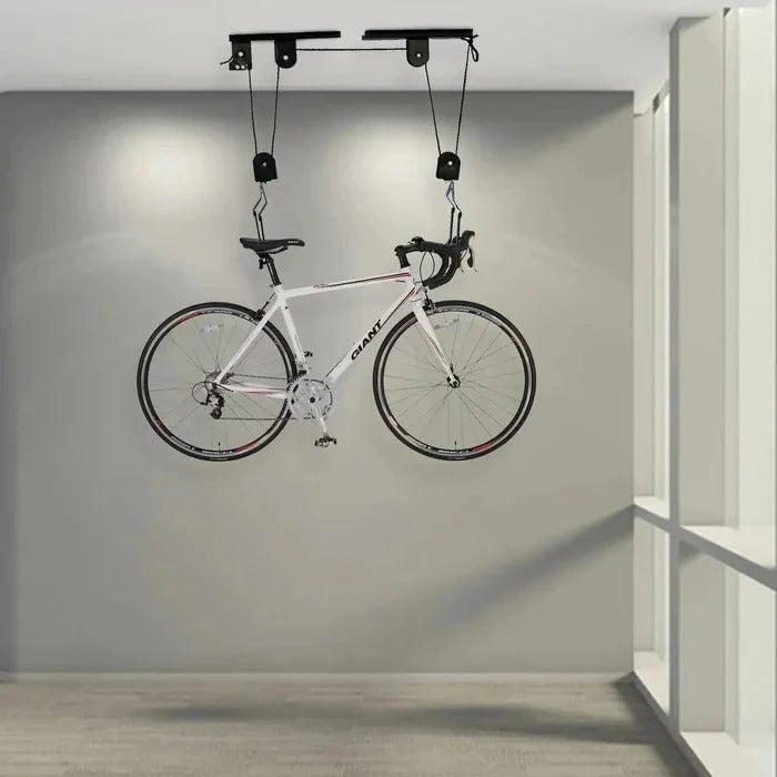 Ceiling Bike Hoist 132 lb Capacity Coated Hooks