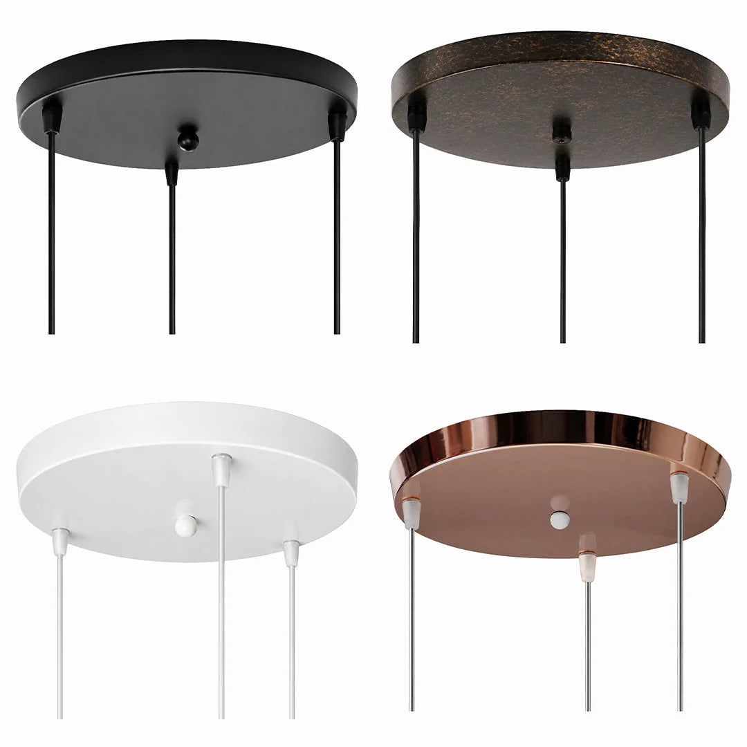 Ceiling Canopy Solid Iron Multi-Lamp