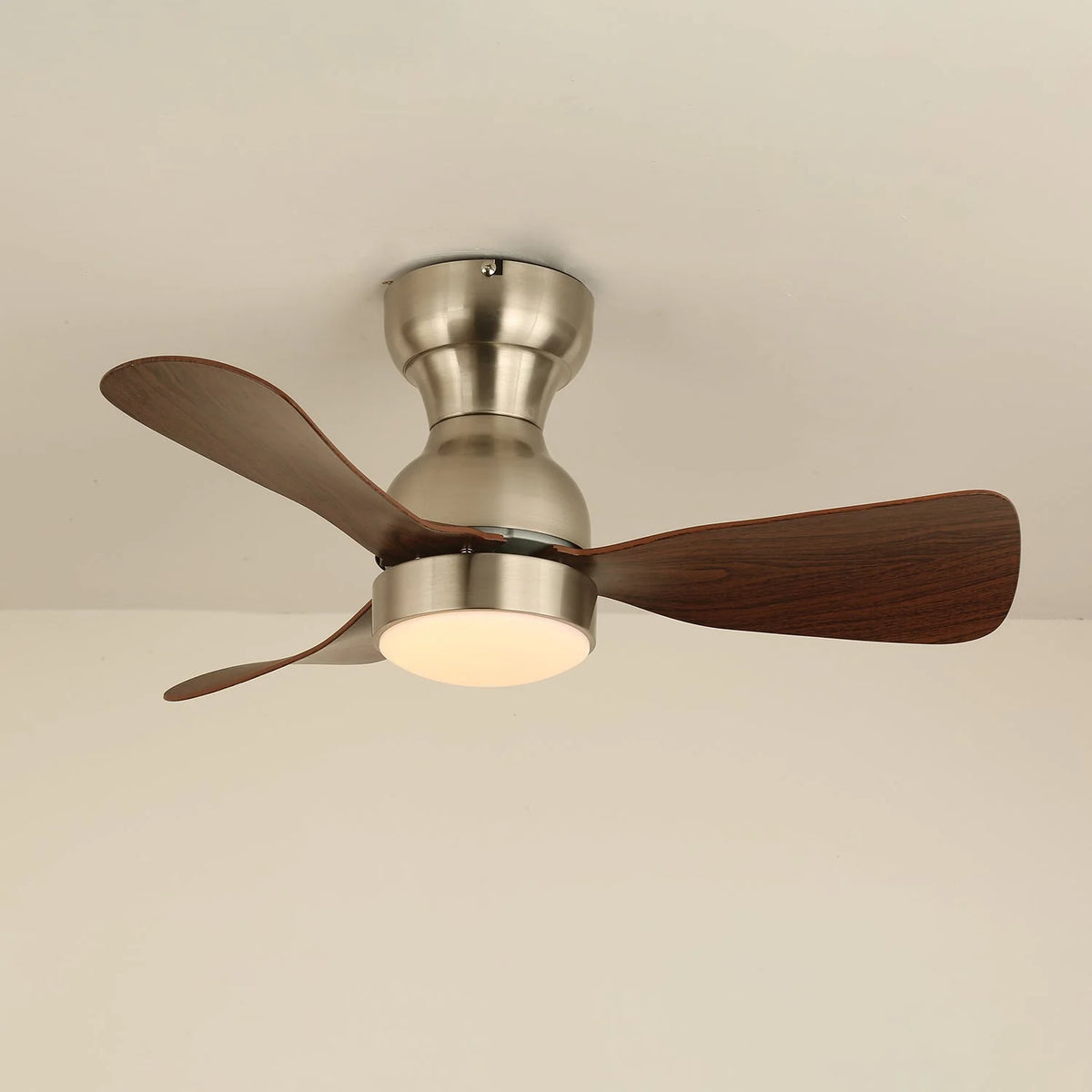 Ceiling Fan 27.6 Inch Silent Motor & LED Light