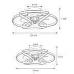 Ceiling Fan 3-Speed Dimmable LED & Remote