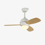 Ceiling Fan 3 Wood Blades Quiet Integrated LED