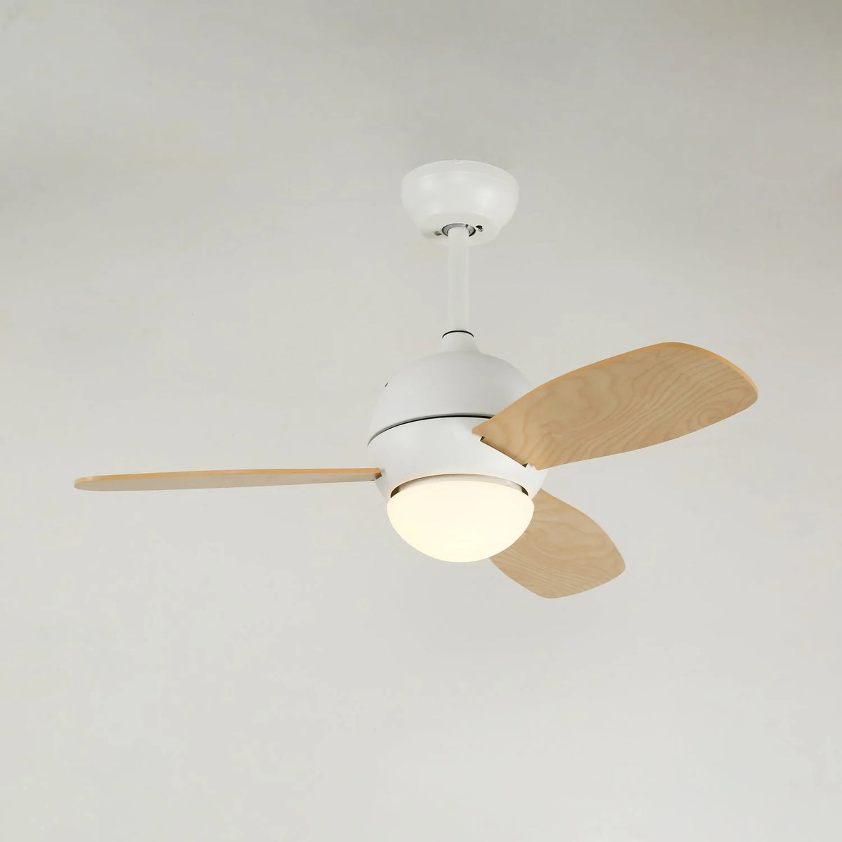 Ceiling Fan 3 Wood Blades Quiet Integrated LED