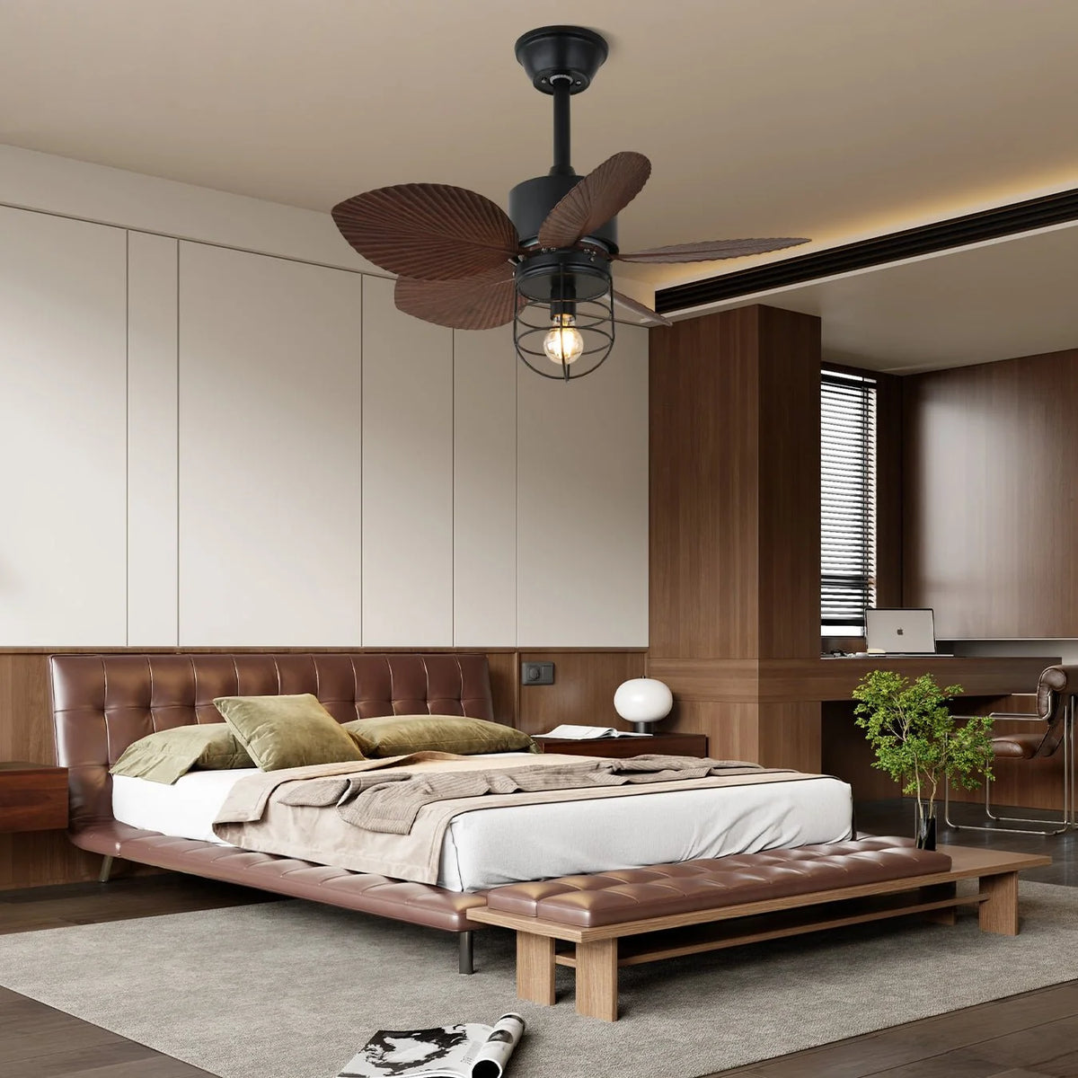 Ceiling Fan 30 Inch Copper Motor Remote & Light