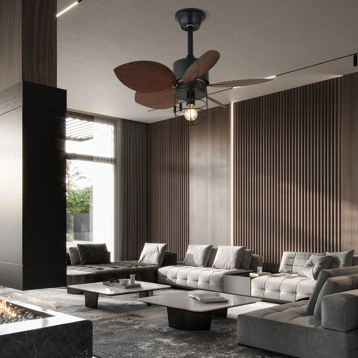 Ceiling Fan 30 Inch Copper Motor Remote & Light