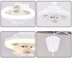 Ceiling Fan 360° Swivel Head Dimmable LED E27 Socket