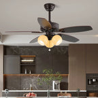 Ceiling Fan 42 Inch Wood Blades Remote Control