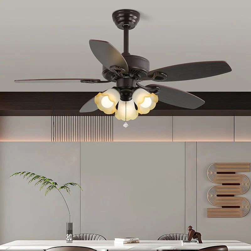 Ceiling Fan 42 Inch Wood Blades Remote Control
