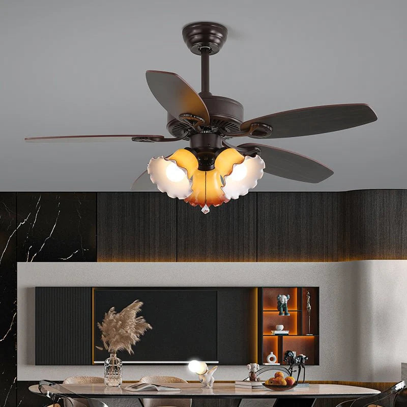 Ceiling Fan 42 Inch Wood Blades Remote Control