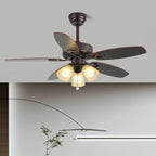 Ceiling Fan 42 Inch Wood Blades Remote Control