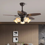 Ceiling Fan 42 Inch Wood Blades Remote Control
