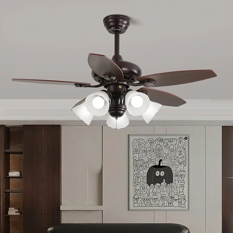 Ceiling Fan 42 Inch Wood Blades Remote Control