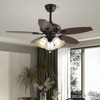 Ceiling Fan 42 Inch Wood Blades Remote Control