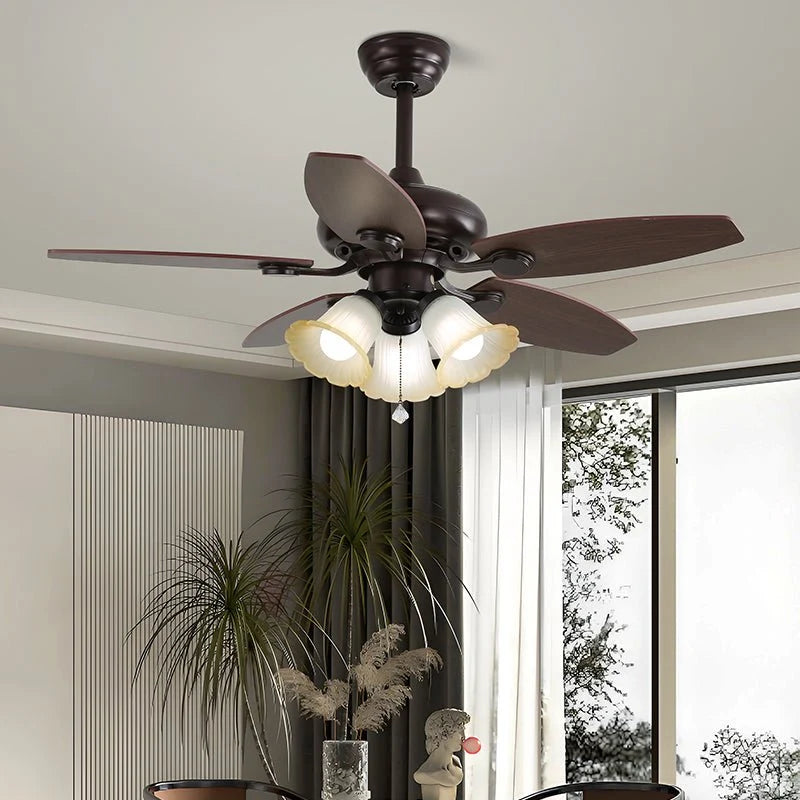 Ceiling Fan 42 Inch Wood Blades Remote Control