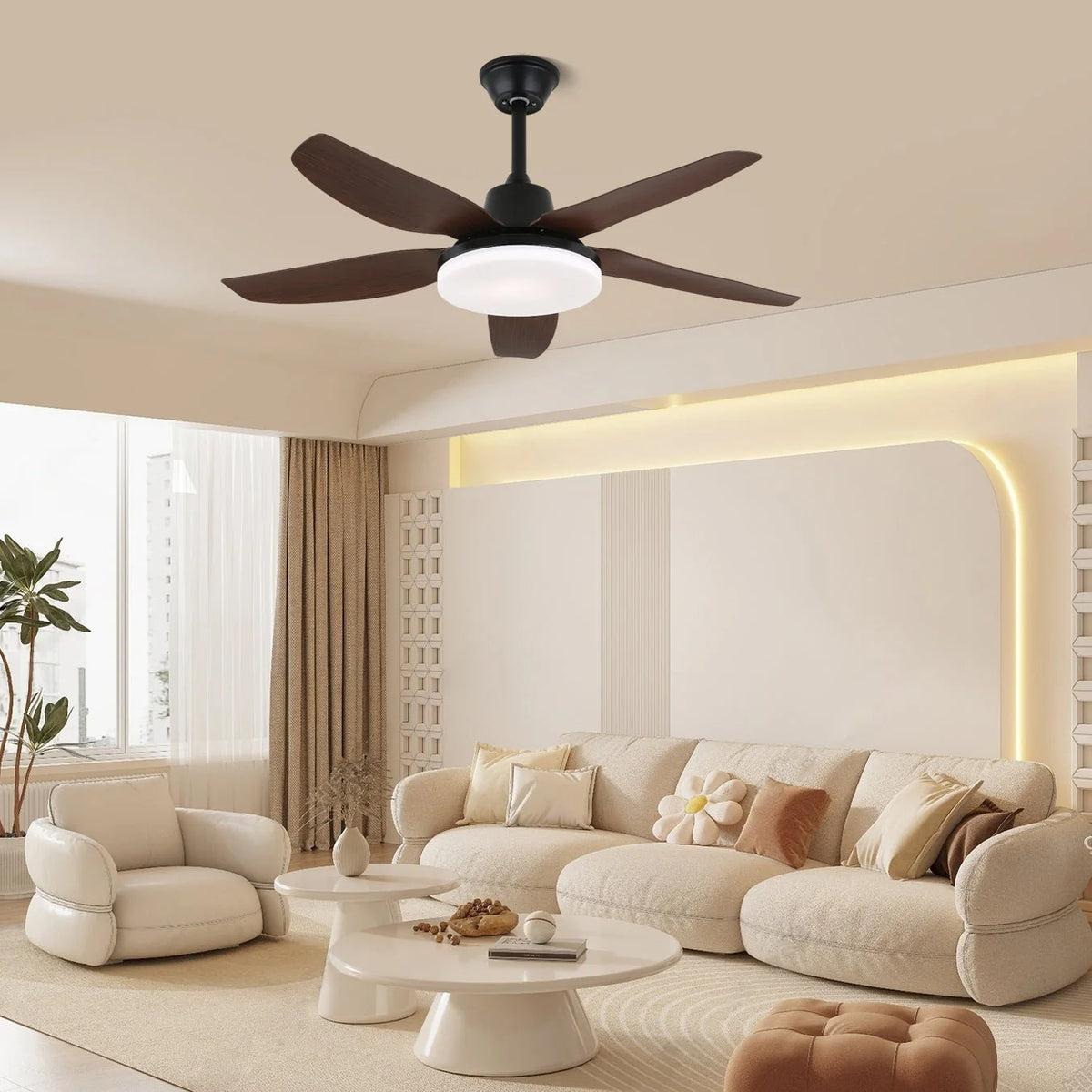 Ceiling Fan 48 Inch LED Remote Control