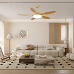 Ceiling Fan 48 Inch Quiet DC Motor LED Remote