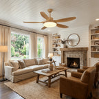 Ceiling Fan 48 Inch Quiet DC Motor LED Remote