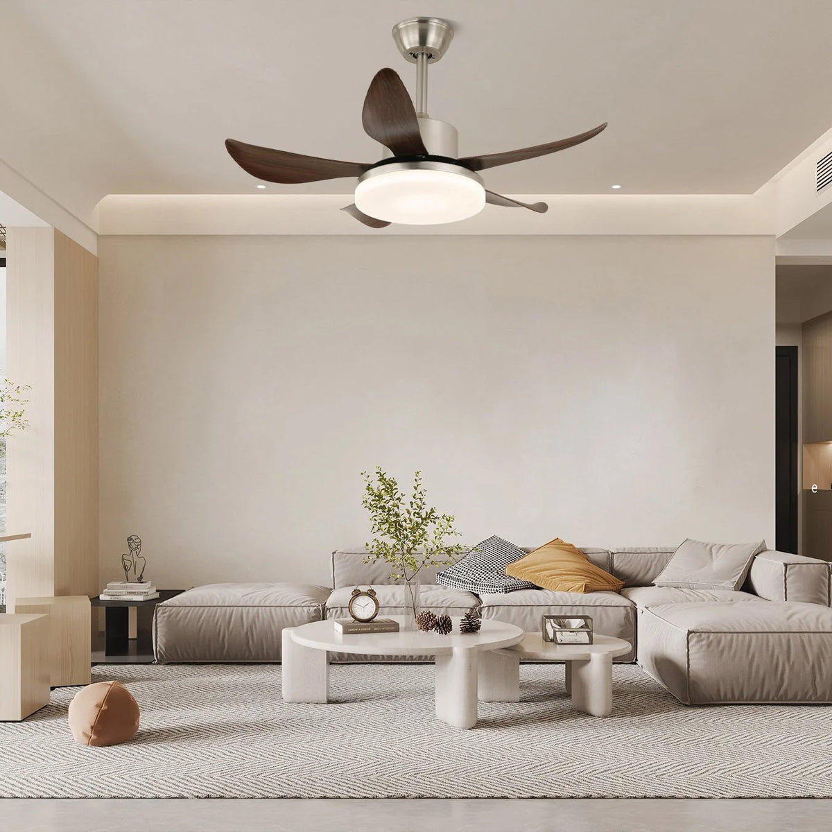 Ceiling Fan 48W LED Six-Speed Quiet Copper Motor