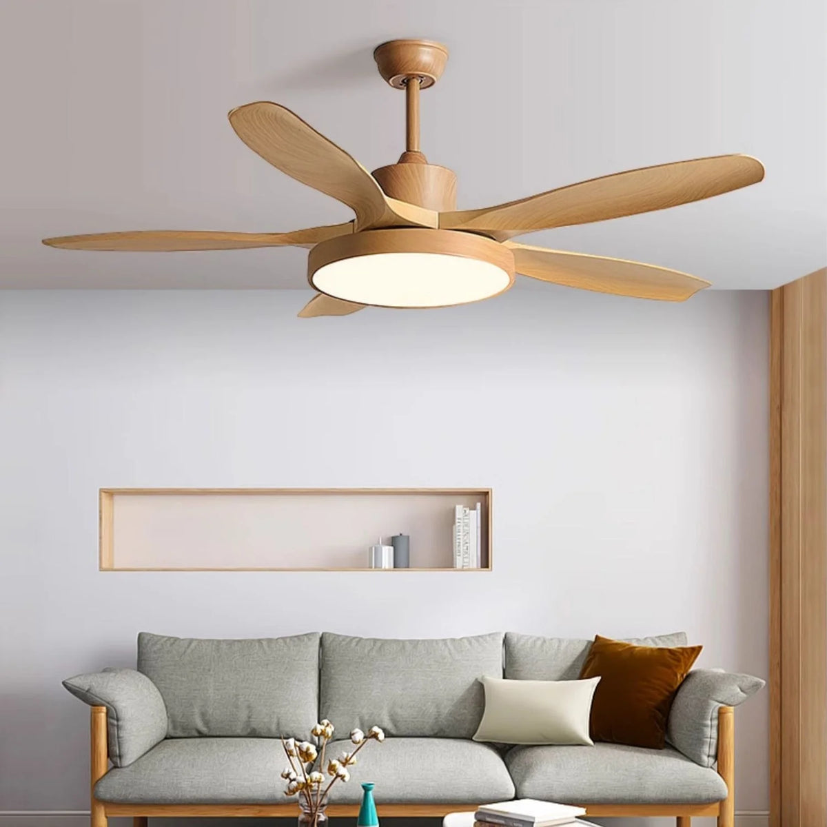 Ceiling Fan 52 Inch DC Motor LED Remote