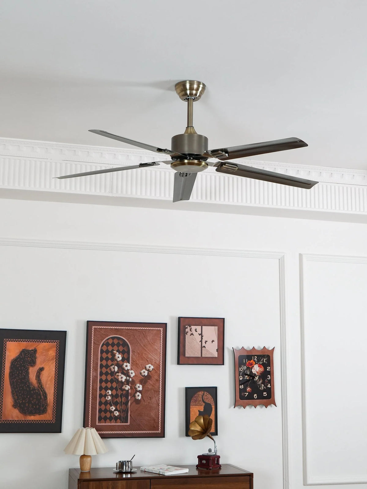 Ceiling Fan 52 Inch Quiet DC Motor Stainless Steel