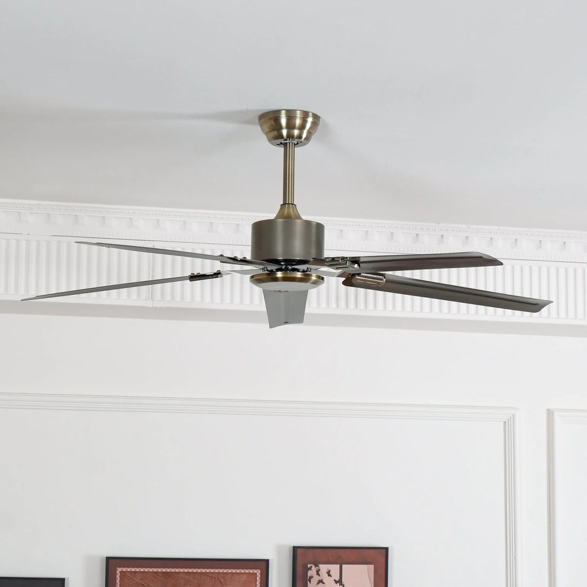 Ceiling Fan 52 Inch Quiet DC Motor Stainless Steel