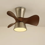 Ceiling Fan 55cm Wood-Look Blades Dimmable LED & Remote