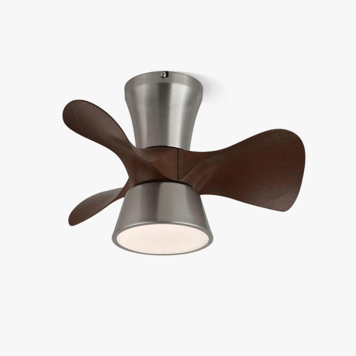 Ceiling Fan 55cm Wood-Look Blades Dimmable LED & Remote