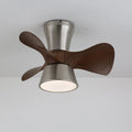 Ceiling Fan 55cm Wood-Look Blades Dimmable LED & Remote